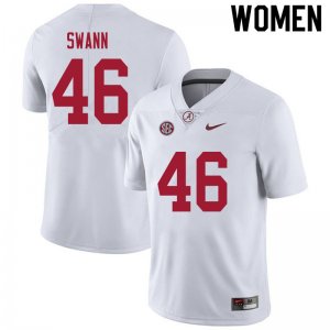 NCAA Women's Alabama Crimson Tide #46 Christian Swann Stitched College 2020 Nike Authentic White Football Jersey GI17H21GK